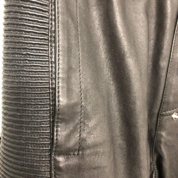 WOMANS LIMITED EDITION BALMAIN X H&M  BLACK CHIC LEATHER BIKER JOGGERS SIZE XS - Picture 13 of 16
